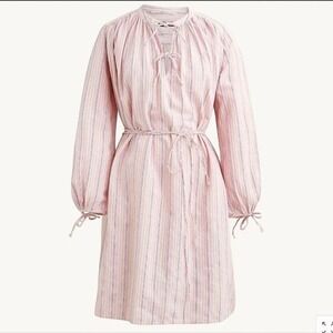 J. Crew Cotton Poplin Mini Dress in Stripe - size XS/S